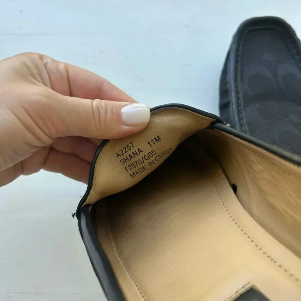 Coach Shana Signature Jacquard Loafers – Women’s Size 11M – Black